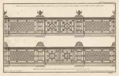 Suite De La Serrurerie Contenant Des Portes Et Fermetures Propre A Lusage Des Choeurs Deglise Et Autres Edifices Publics Et Particuliers
