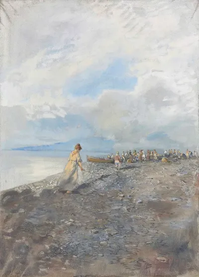 Sulla Spiaggia Di Bordighera