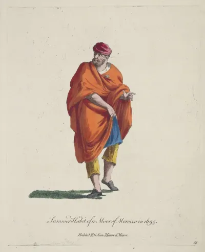 Summer Habit Of A Moor Of Morocco In 1695 Habit Dete Dun Maure Dmaroc