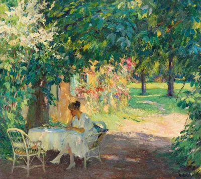 Summer In The Garden Of The Artists Villa On Lake Starnberg