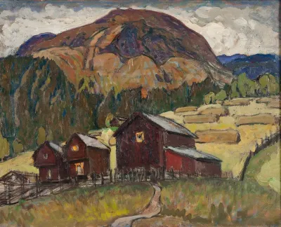 Summer Landscape With Shielings Study From North Norway