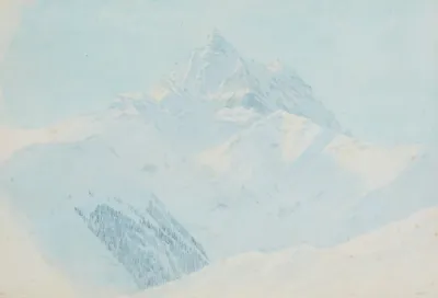 Summit Of Dent Du Midi From Bex Switzerland