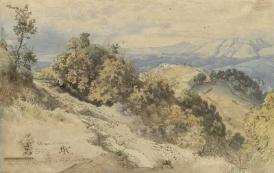 Sun And Rain In The Serpentara Near Olevano