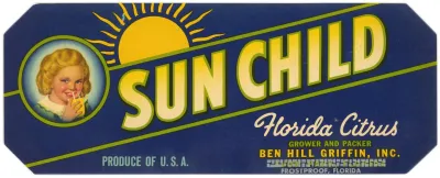 Sun Child Florida Citrus Label 2