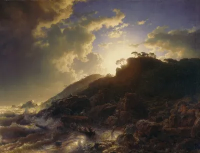 Sunset After A Storm On The Coast Of Sicily
