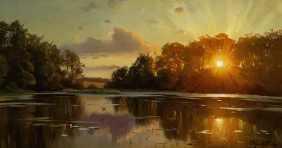 Sunset At Orholm
