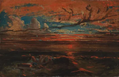 Sunset At Sea After A Storm