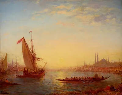 Sunset Light Effect On The Bosphorus Constantinople