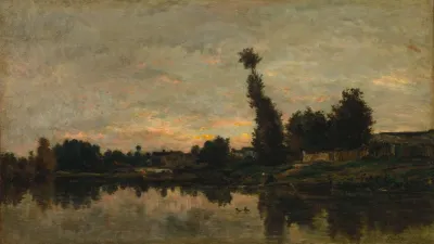 Sunset On The River Oise