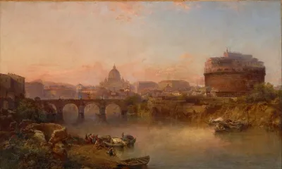 Sunset On The Tiber Rome