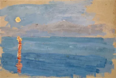 Sunset Over A Bay By The Sea