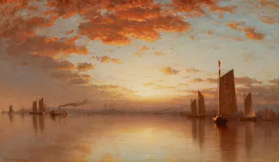 Sunset Over New York Bay