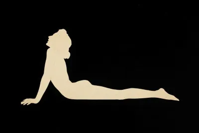 Supine Woman Raising Her Head To Watch Geese Preliminary Drawing