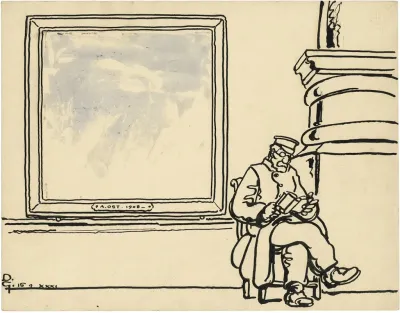 Suppoost Naast Schilderij Van Ost