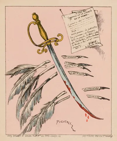 Suppression De La Liberte De La Presse Par Vinoy Le Vainqueur Du 2 Decembre Et Du 22 Janvier