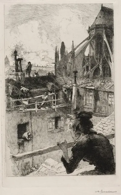 Sur Les Toits Pres Notre Dame