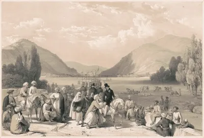 Surrender Of Dost Mahommed Khan To Sir William Hay Macnaghten Bart At The Entrance Into Caubul From Killa Kazee