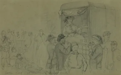 Sutler Cart At Baileys Cross Roads