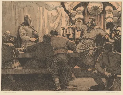 Svend Tveskaeg Og Palnatoke Sweyn Forkbeard And Palnatoke