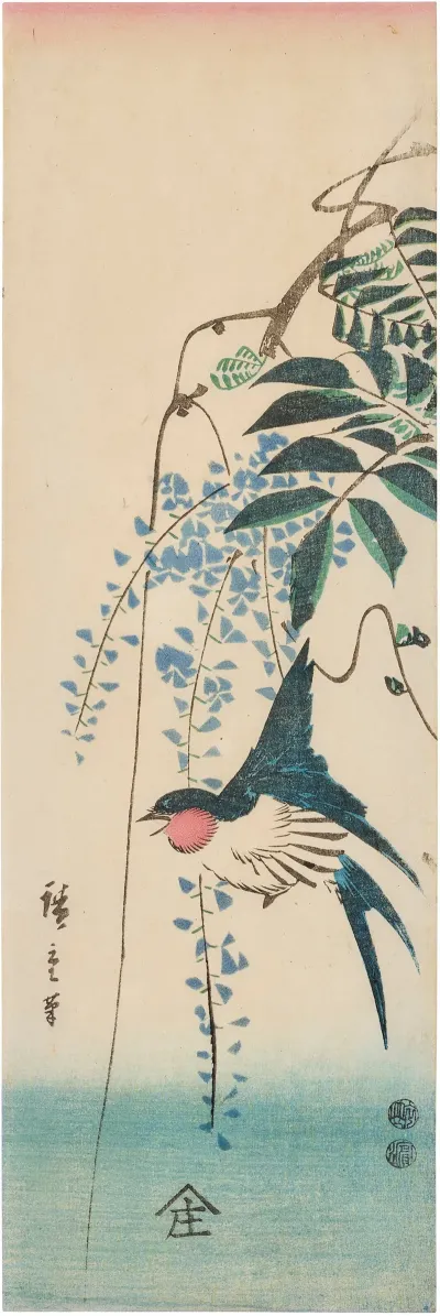Swallow And Wisteria