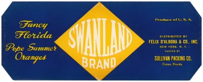 Swanland Brand Orange Label