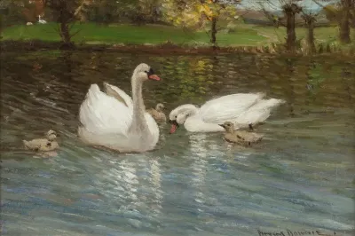 Swans And Cygnets 2