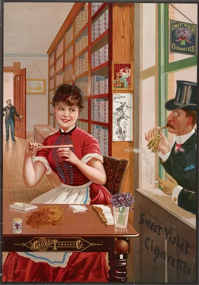 Sweet Violet Cigarettes Globe Tobacco Co