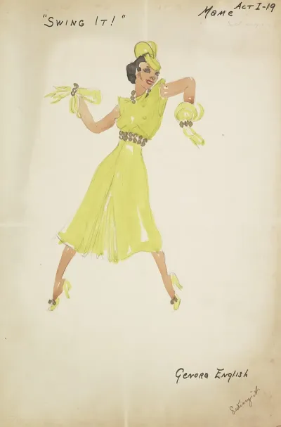 Swing It Mame Green Gown Green Gloves Green Pumps Green Hat