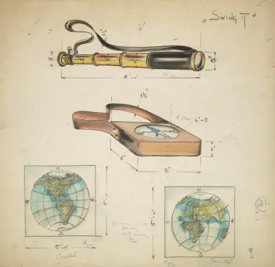 Swing It Props 3 Telescope Compass Maps