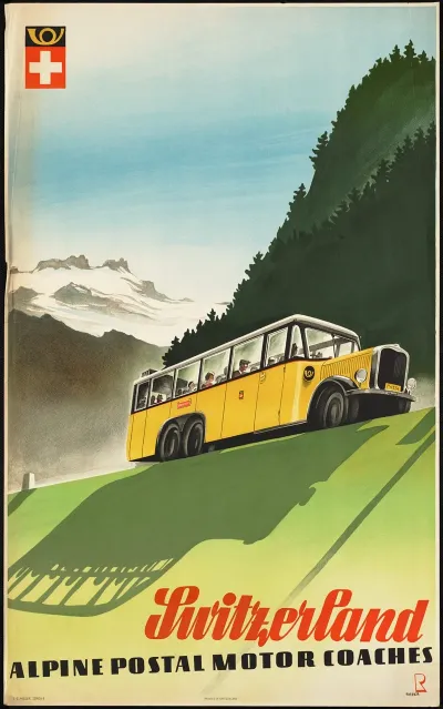 Switzerland Alpine Postal Motor Coaches