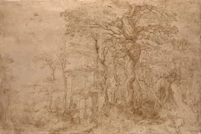 Sylvan Landscape With Five Bears