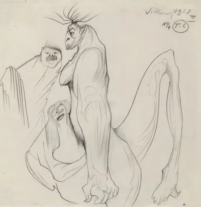 Symbolic Composition With Three Figures 2