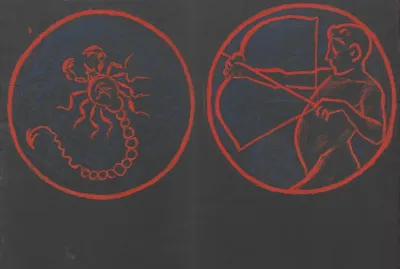 Symbols Of The Zodiac Signs Cancer And Sagittarius