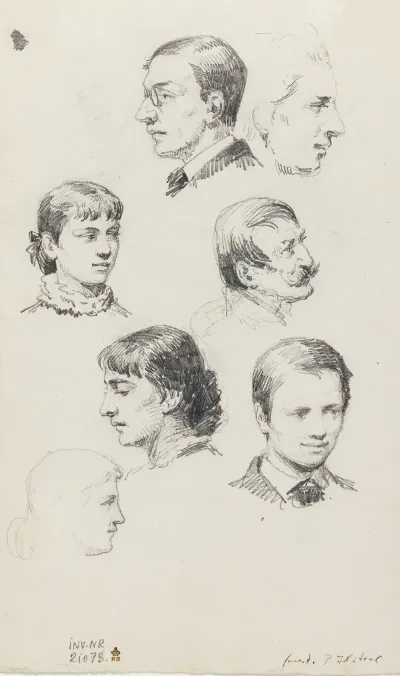 Syv Portraetstudier