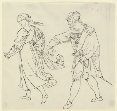 Szene Am Ausgang Der Kirche Faust Und Gretchen