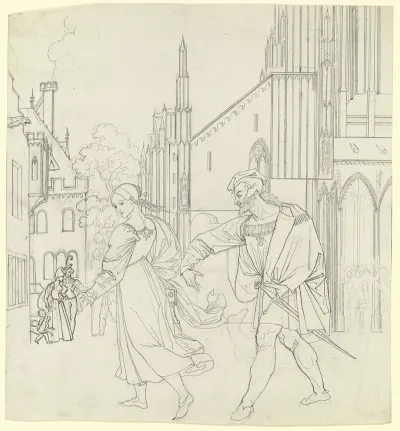 Szene Am Ausgang Der Kirche
