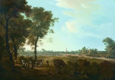 Szene Aus Den Napoleonischen Kriegen Der Beginn Des Bruckenkopfes In Der Lobau