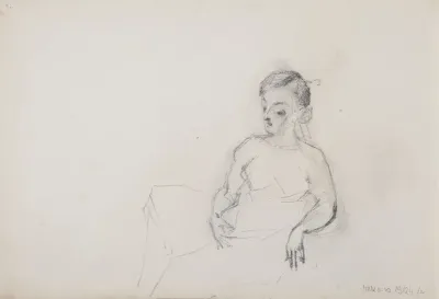 Szkic Siedzacego Mlodzienca