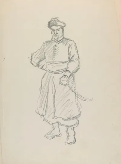 Szlachcic Z Karabela Studium Rysunkowe
