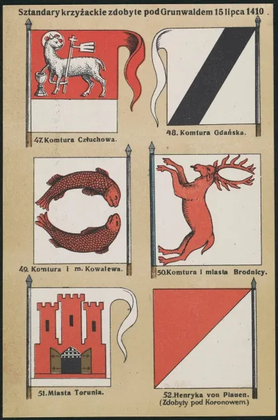 Sztandary Krzyzackie Zdobyte Pod Grunwaldem 15 Lipca 1410