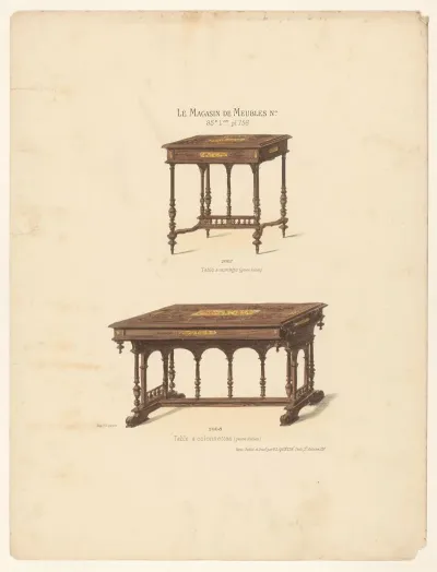 Table A Ouvrage Genre Italien Table A Colonettes Genre Italien