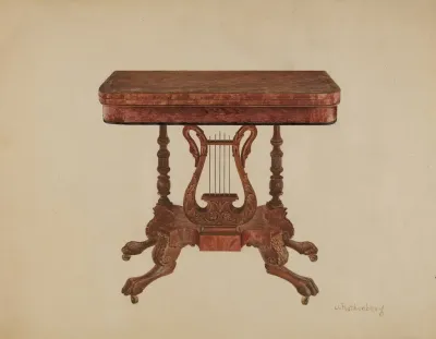 Table Lyre Pedestal 2
