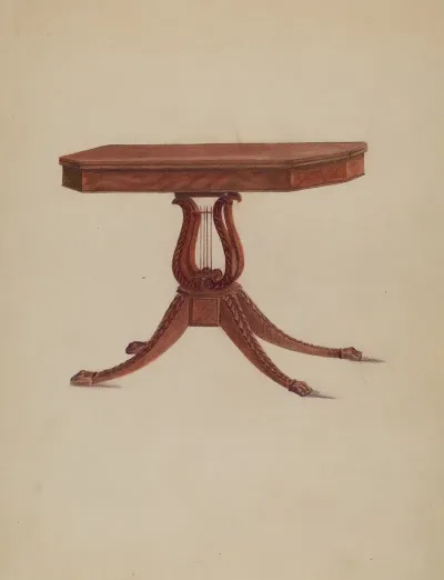 Table Lyre Pedestal
