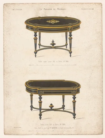 Table Ovale Louis Xvi A Filets Table Louis Xvi A Files