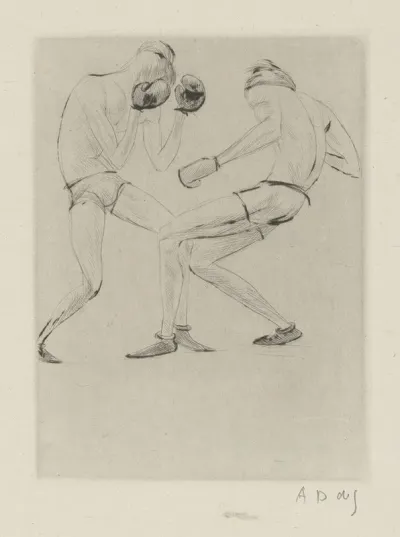 Tableau De La Boxe Illustre De 29 Gravures A Leau Forte Pl 10