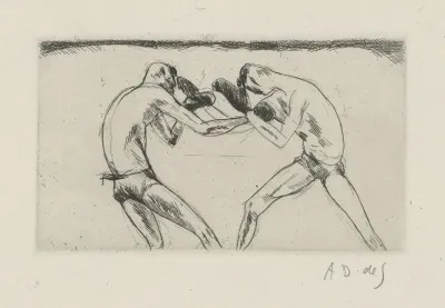 Tableau De La Boxe Illustre De 29 Gravures A Leau Forte Pl 11