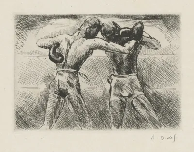 Tableau De La Boxe Illustre De 29 Gravures A Leau Forte Pl 12