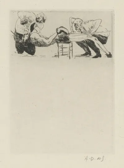 Tableau De La Boxe Illustre De 29 Gravures A Leau Forte Pl 13