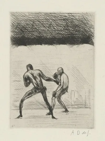 Tableau De La Boxe Illustre De 29 Gravures A Leau Forte Pl 18
