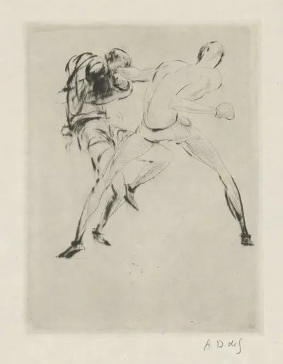 Tableau De La Boxe Illustre De 29 Gravures A Leau Forte Pl 1